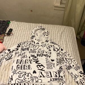 Shein, XL, black and white.